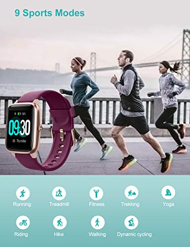 Willful Smartwatch,Reloj Inteligente con Pulsómetro,Cronómetros,Calorías,Monitor de Sueño,Podómetro Monitores de actividad Impermeable IP68 Smartwatch Hombre Reloj Deportivo para Android iOS