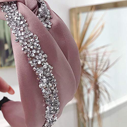 Winkey - Diadema para mujer con lazo Rosa rosa Taille unique