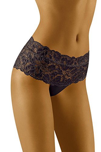 Wolbar Braguita Tipo Shorts con Encaje para Mujeres WB413, Negro,M