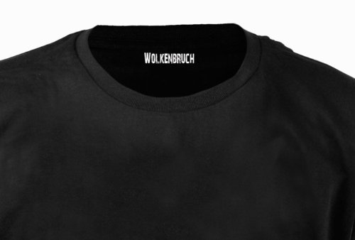 Wolkenbruch - Camiseta de dedos de guitarra con símbolo de paz, rock (talla M-XXXXXL) Negro XXXL