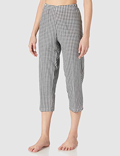Women' Secret Pijama Camisero Capri cuadritos Vichy, Negro, XL para Mujer