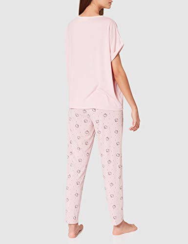 Women' Secret Short Sleeves Long Pant Pyjama Pijama, Rosa, XL para Mujer