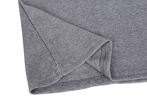 WonderBabe Camisetas Sin Mangas Sexis para Mujer Camisas Acanaladas Básico Sólido Informal Camisola Chaleco Camiseta Gris Talla XL