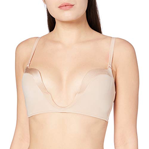 Wonderbra Ultimate Plunge, Sujetador con Escote Para Mujer, Beige (Skin), 95D (Talla fabricante: 95D)