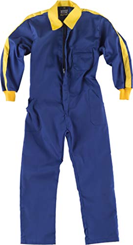 Work Team Buzo de niño. Cuello Solapa a Juego con puños, Bolso de Pecho y Cremalleras de Nylon. NIÑO Azulina+Amarillo 16