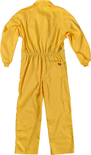 Work Team Buzo Italiano, Cuello Solapa, Manga ranglan, un Bolso de Pecho y Cremalleras de Nylon. Hombre Amarillo 64