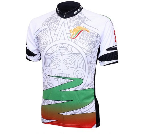 World Jerseys México Azteca México - Camiseta de Ciclismo para Hombre, Talla M