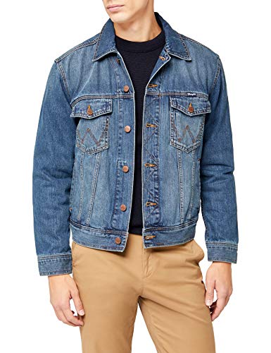Wrangler Classic Denim Jacket Chaqueta de Mezclilla, Azul (Mid Stone 14v), X-Large para Hombre