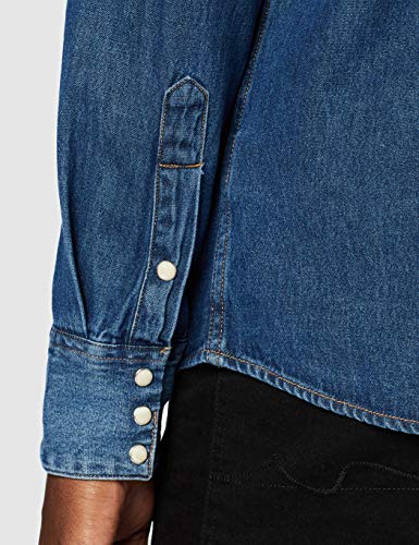 Wrangler Icons Camisa, Azul (1 Year 924), Large para Hombre
