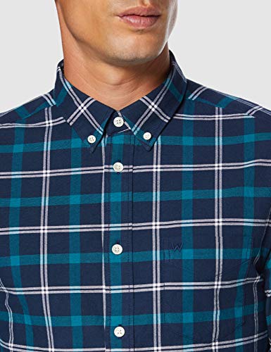 Wrangler LS 1pkt Bdown Shirt Camisa, Azul (Blue Depth Xjy), Large para Hombre
