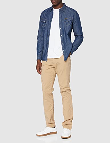 Wrangler LS Western Shirt Camisa, Darkstone, L para Hombre
