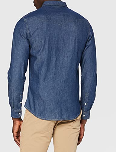 Wrangler LS Western Shirt Camisa, Darkstone, L para Hombre