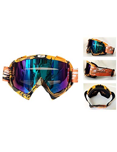 WYSTAO Protección UV Parabrisas Femenino Diadema Ajustable equitación al Aire Libre Equipo Todoterreno Gafas de esquí Especiales de Invierno Gafas de Hombre (Color : Two)