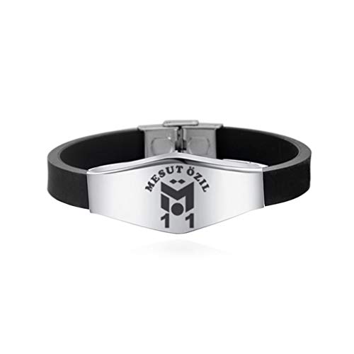 XDBY Boys Sport Bracelet - Pulsera De Acero Inoxidable - Pulsera De Silicona - Estrella De Cine Hombres, Mujeres Y Niños (Color : Mesut Ozil)
