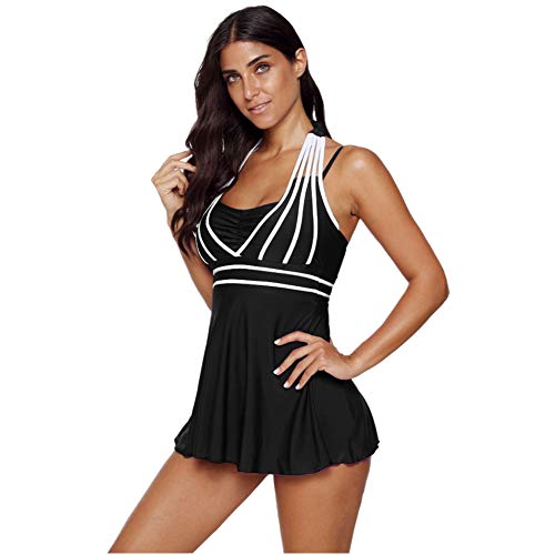 Xinvivion Trajes de Baño Talla Extra para Mujer - Dividido Señora Tankini Natación Surf Playa Traje de Baños