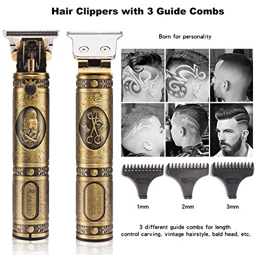 Xnuoyo Advanced Metal Máquina de Cortar Pelo Profesional Cortapelos Hombre Corte Pelo, Máquina Cortar Pelo Inalámbrico Batería, Recortador Pelo Barba Kit Familia