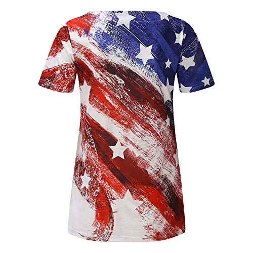 XUEBing Blusa de manga corta con cuello en V para mujer, para verano, para entrenamiento, manga corta