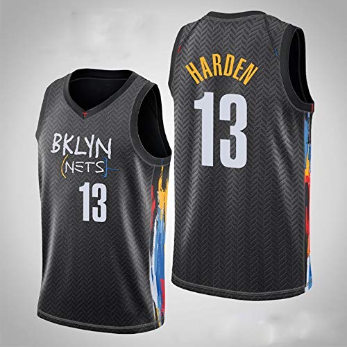 XXMM Camisetas para Hombre - NBA Brooklyn Nets # 13 James Harden - Camiseta De Baloncesto Camiseta Sin Mangas De Edición De Tela De Malla Transpirable, Cómoda De Llevar,M(170~175CM)