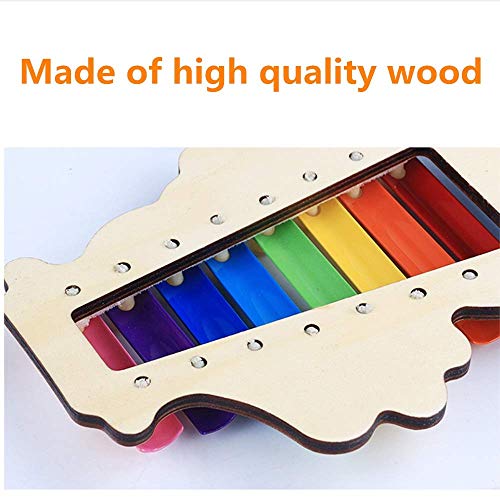 Xylophone Año Nuevo Regalo para bebés Xylófono Juguete Chino Signos del zodiaco Chino Vaca Tiger Conejo Dragón Serpiente Caballo Ovejas Mono Pollo P Cochino Juguetes Musicales (Color: Serpiente, Tamañ