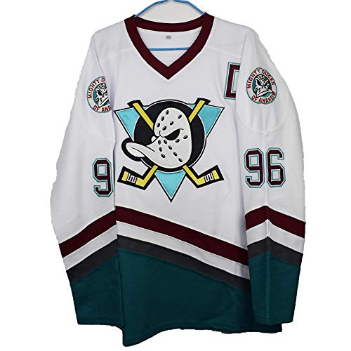 Yajun Charlie Conway #96 Mighty Ducks Película Camisetas Hockey Jersey sobre Hielo NHL Hombre Ropa Respirable T-Shirt de Manga Larga,S