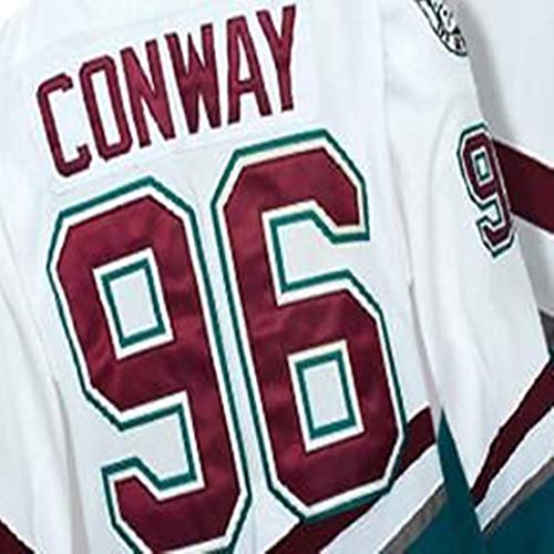 Yajun Charlie Conway #96 Mighty Ducks Película Camisetas Hockey Jersey sobre Hielo NHL Hombre Ropa Respirable T-Shirt de Manga Larga,S