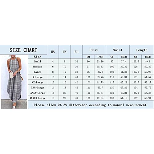 YANFANG Vestido Mujer Verano,Vestido De Cola Milano con Estampado Cuadros Cuello Redondo Y Moda Verano para Mujer,Vestidos Cortos Verano,De 2021,Vestidos Largos Mujer,Rojo,Azul,Negro,Amarillo,S-5Xl