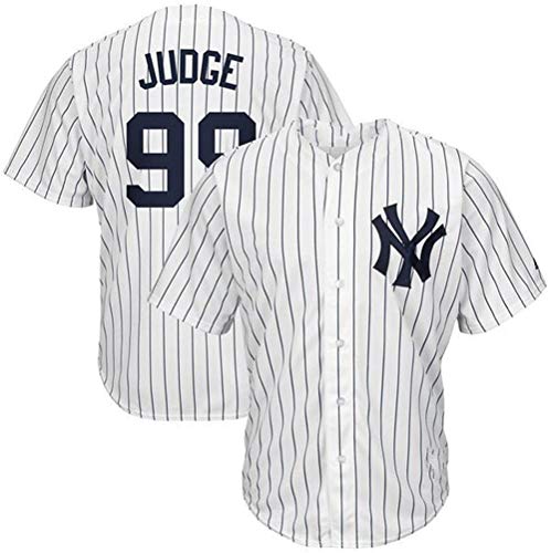 Yankees 99 Fans Edition Camiseta de béisbol bordada Camiseta de uniforme deportivo unisex Camisa de rebeca con botones Uniforme del equipo de juego (S-3XL) HAIKE (Color: Gris Talla: M)-Medio_blanco