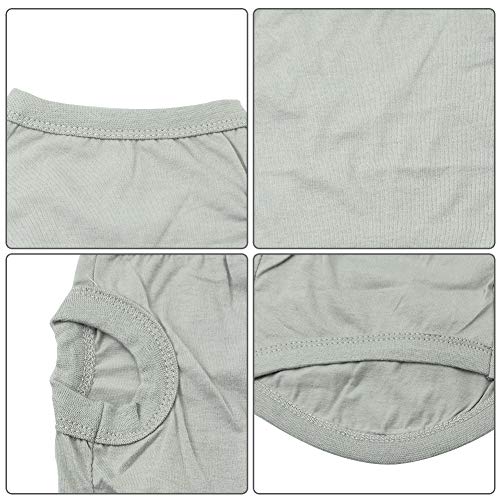 YAODHAOD Camisetas para Perros en Color Liso Ropa, Camisas de Algodón Suaves y Transpirables, Camisas para Perros Ropa Apta para Pequeños Extra Pequeños Medianos para Gatos （4pcs,L