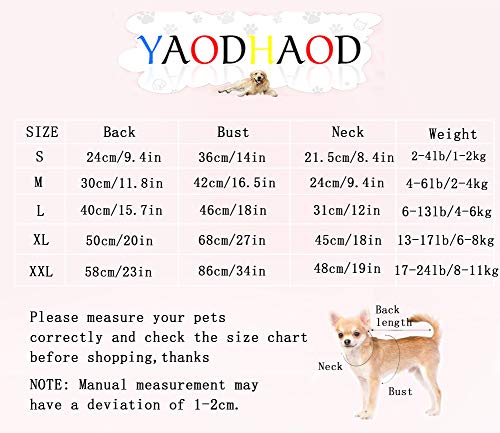 YAODHAOD Camisetas para Perros en Color Liso Ropa, Camisas de Algodón Suaves y Transpirables, Camisas para Perros Ropa Apta para Pequeños Extra Pequeños Medianos para Gatos （4pcs,L