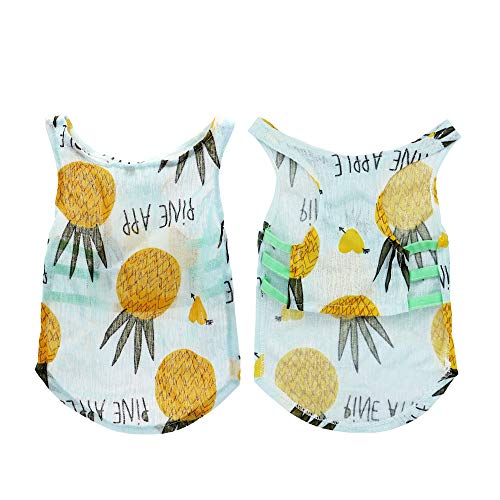 YAODHAOD Ropa para Perros, Lindas Camisas para Perros, Camisas para Cachorros de Verano, Camisas para Perros con Protector Solar, Ropa para Perros de Vacaciones Hawaianas (4 Piezas,XL)