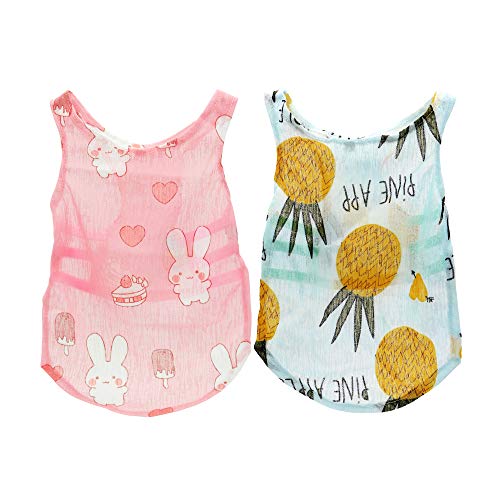 YAODHAOD Ropa para Perros, Lindas Camisas para Perros, Camisas para Cachorros de Verano, Camisas para Perros con Protector Solar, Ropa para Perros de Vacaciones Hawaianas (4 Piezas,XL)