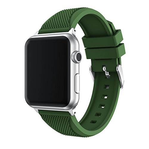 Yaspark Correa para iWatch 38mm 42mm 40mm 44mm, Silicona Pulsera de Sport Banda Repuesto Correa para iWatch Series 6/5/4/3/2/1/SE