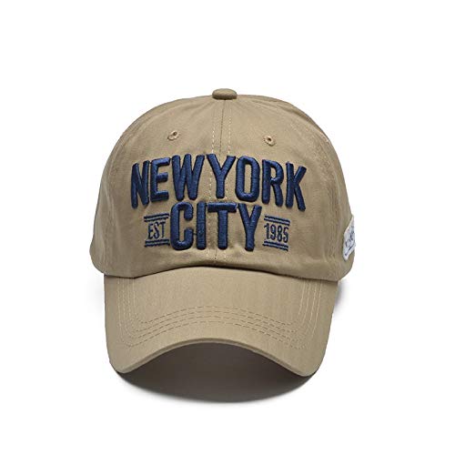 YIERJIU Gorra Gorras Beisbol [Northwood] 100% algodón Nueva York Gorra de béisbol Snapback Sombrero Hombres Mujeres Gorra Ajustada con Letras Casquette Homme Hip Hop Soft NY Cap，KAG