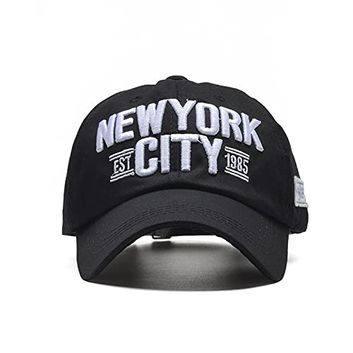 YIERJIU Gorra Gorras Beisbol [Northwood] 100% algodón Nueva York Gorra de béisbol Snapback Sombrero Hombres Mujeres Gorra Ajustada con Letras Casquette Homme Hip Hop Soft NY Cap，B