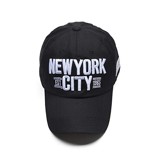 YIERJIU Gorra Gorras Beisbol [Northwood] 100% algodón Nueva York Gorra de béisbol Snapback Sombrero Hombres Mujeres Gorra Ajustada con Letras Casquette Homme Hip Hop Soft NY Cap，B