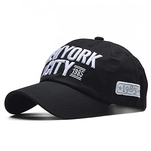 YIERJIU Gorra Gorras Beisbol [Northwood] 100% algodón Nueva York Gorra de béisbol Snapback Sombrero Hombres Mujeres Gorra Ajustada con Letras Casquette Homme Hip Hop Soft NY Cap，B