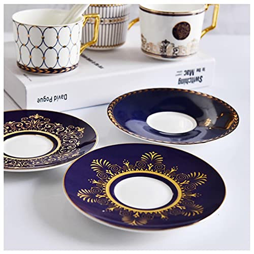 YIFEID Tazas Cerámica Tea Tea Café Taza Traje Originalidad China Gold Hold Coffee Cup Gift Cup Y Saucer