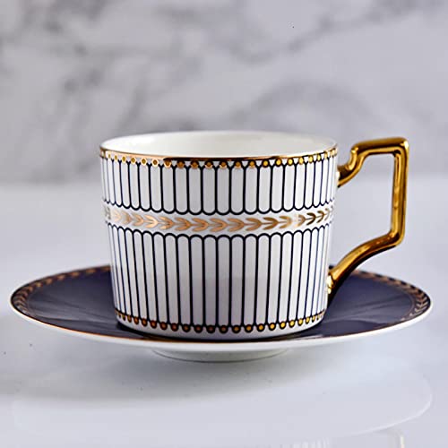 YIFEID Tazas Cerámica Tea Tea Café Taza Traje Originalidad China Gold Hold Coffee Cup Gift Cup Y Saucer