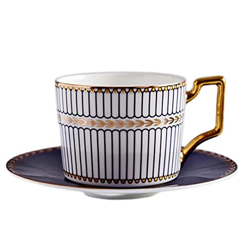 YIFEID Tazas Cerámica Tea Tea Café Taza Traje Originalidad China Gold Hold Coffee Cup Gift Cup Y Saucer