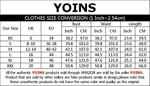 Yoins - Blusas holgadas informales para mujer, de cuello alto, manga larga, estampados a rayas geométricas, hombros descubiertos