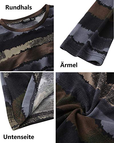 YOINS Camiseta de manga larga para mujer, asimétrica, cuello redondo, sudadera suelta, patchwork Multicolor gris. M