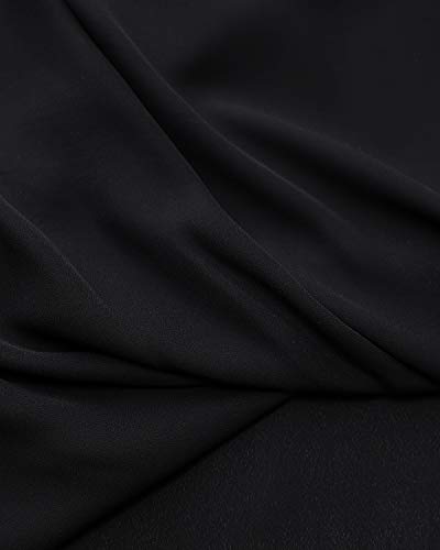 YOINS Camiseta Sin Mangas Mujer Camisola Gasa Camiseta con Cuello En V Camisa Trabajo Informal Playa Blusa Tops Verano Negro XXL