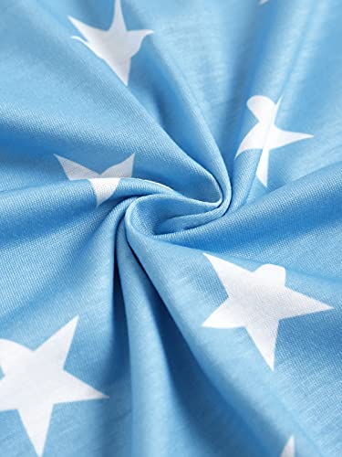 YOINS Camiseta Sin Mangas Mujer Tops Cortos de Verano Casual Camisas Sexy Azul Claro S