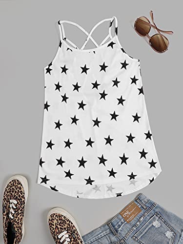 YOINS Camiseta Sin Mangas Mujer Tops Cortos de Verano Casual Camisas Sexy Blanco XL