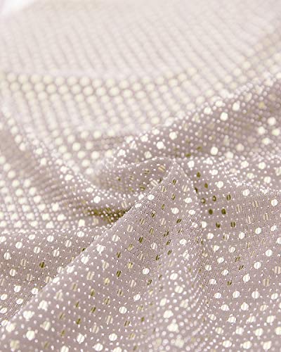 YOINS Vestido de noche sexy para mujer, vestido brillante, minivestido sexy, manga larga, cuello redondo, vestido de cóctel beige M