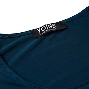 YOINS - Vestido largo de verano para mujer, sin mangas, diseño en bloques de colores, tejido de camiseta, estilo casual, para vacaciones
