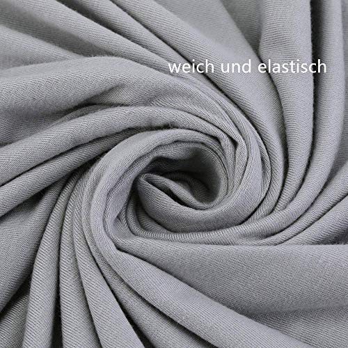 YOUCHAN Vestidos Mujer Verano Casual Manga Corta Cuello Redondo Sólida Mini Vestido Gris Oscuro M