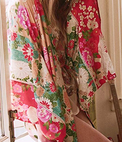 YouKD Kimono Suelto de Verano Playa Bohemia Vestido de Bikini Cárdigan Talla Grande para Mujer