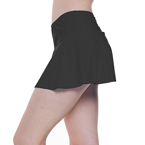 YoungSoul Faldas de Bikini Mujer, Shorts de baño de Playa culotes de Bikinis con Falda incorporada Negro EU 38