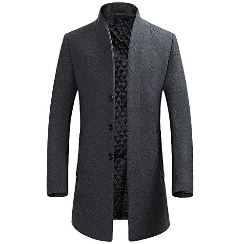 YOUTHUP Abrigos para Hombre Sobretodo de Invierno de Mezcla de Lana Chaquetas Slim Fit Casuales